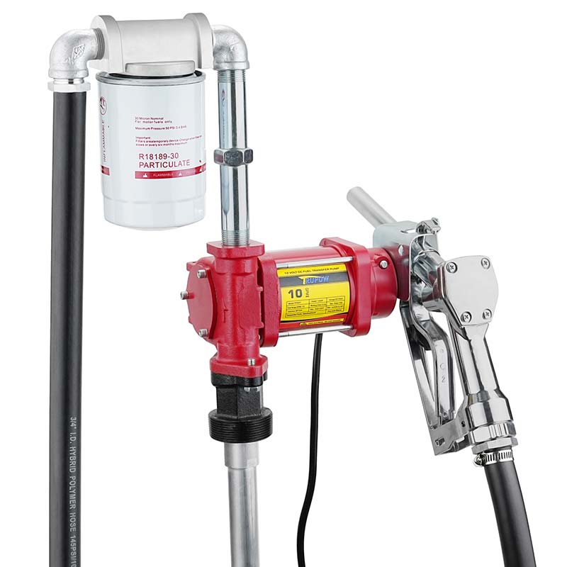 12 V kütusebensiini ülekandepumba komplekt koos otsikuga